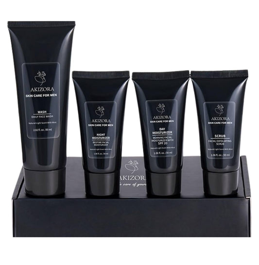 AKIZOLA Coffret Homme Kit Anti-Âge pour Tous Types de Peau