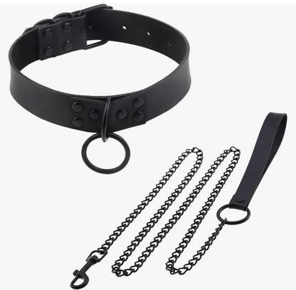 EUPSIIU Collier ras du cou punk en cuir - ceinture cuir