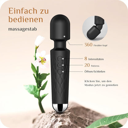 Vibromasseur clitoridien puissant, conçu pour offrir une stimulation intense avec 8 niveaux de puissance et 20 modes de vibration.