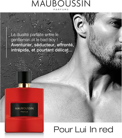 Mauboussin - Pour Lui In Red - Eau de Parfum Homme - Senteur Boisée & Épicée