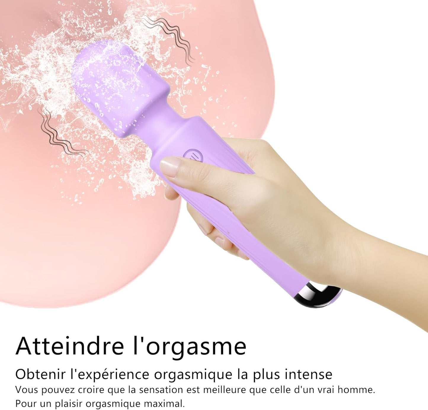 Vibromasseur clitoridien puissant, conçu pour offrir une stimulation intense avec 8 niveaux de puissance et 20 modes de vibration.