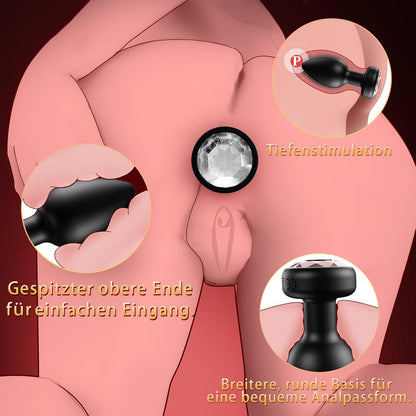 TAGNAFF Plug Anal 3 Pièces Sex Toýs - avec Vibration 10 Modes