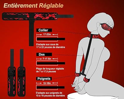 UKINGLE Menottes Sex Lit SM Kits de Bondage Menottes Sexy Érotique Jouets Sexuels