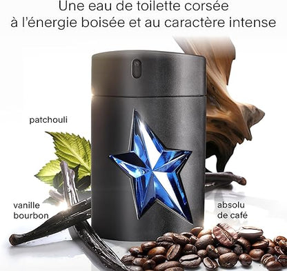 MUGLER - A*MEN Eau de Toilette Rechargeable, Parfum pour Homme - Boisé Oriental Gourmand