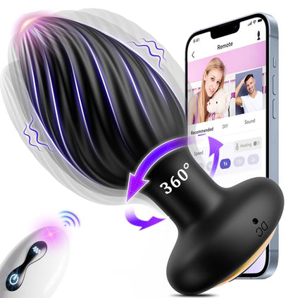 CONTITOP Plug Anal Vibromasseurs Sextoyse Sex avec 7 Modes de Rotation et de Vibration