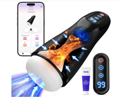 Masturbateur automatique pour hommes, conçu pour une utilisation mains libres avec 9 modes de succion et vibration pour des sensations variées