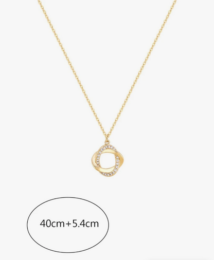 1 pièce Collier Ajouré Cercle & Zircone Cubique Détail Géométrique Clavicule