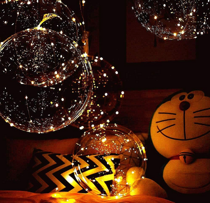 Ballons LED de 10 pièces, à hélium, transparents, 50,8 cm, 15 pièces